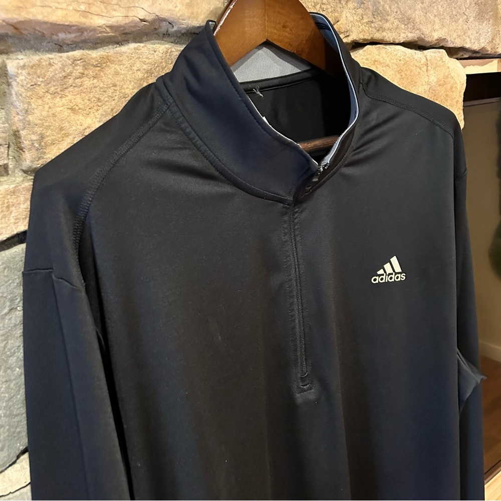 Adidas Men's Black quarter zip‎ golf Jacket